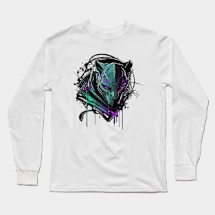 Graffiti Paint Panther Creative Long Sleeve T-Shirt